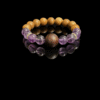 Mother of Earth Bracelet – Nüwa Inspired (11mm) Purple Crystal Beads & Wood Beads