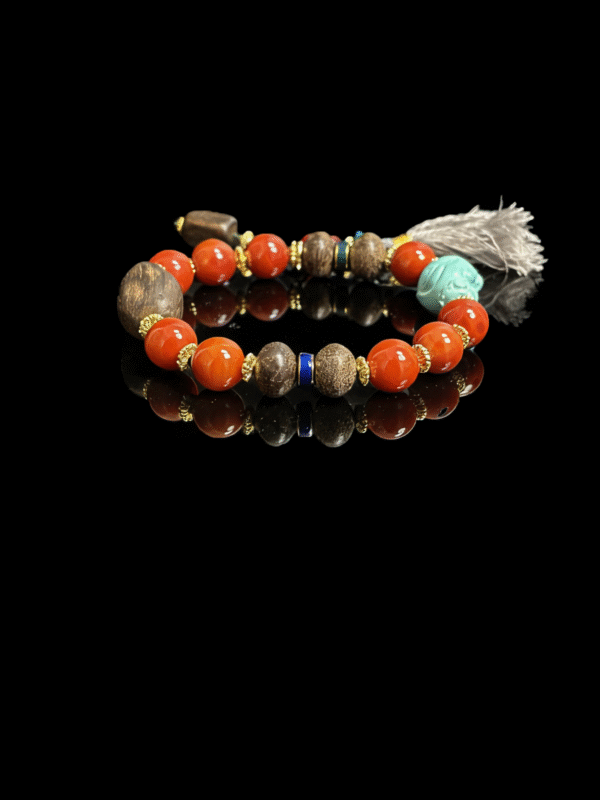 Agarwood War-Totem Agate Bracelet Xingtian Edition 10mm handmade spiritual bracelet