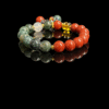 Verdant Spirit and Crimson Vitality Agate Bracelet Shennong Series 10mm with green and red agate beads