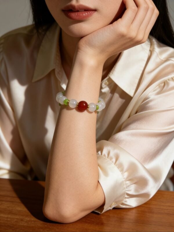 Chang’e’s Lunar Stillness White Agate Bracelet (10mm) Chang’e’s Lunar Stillness White Agate Bracelet (10mm)