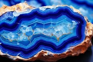 Natural Blue Lace Agate lying on the ground