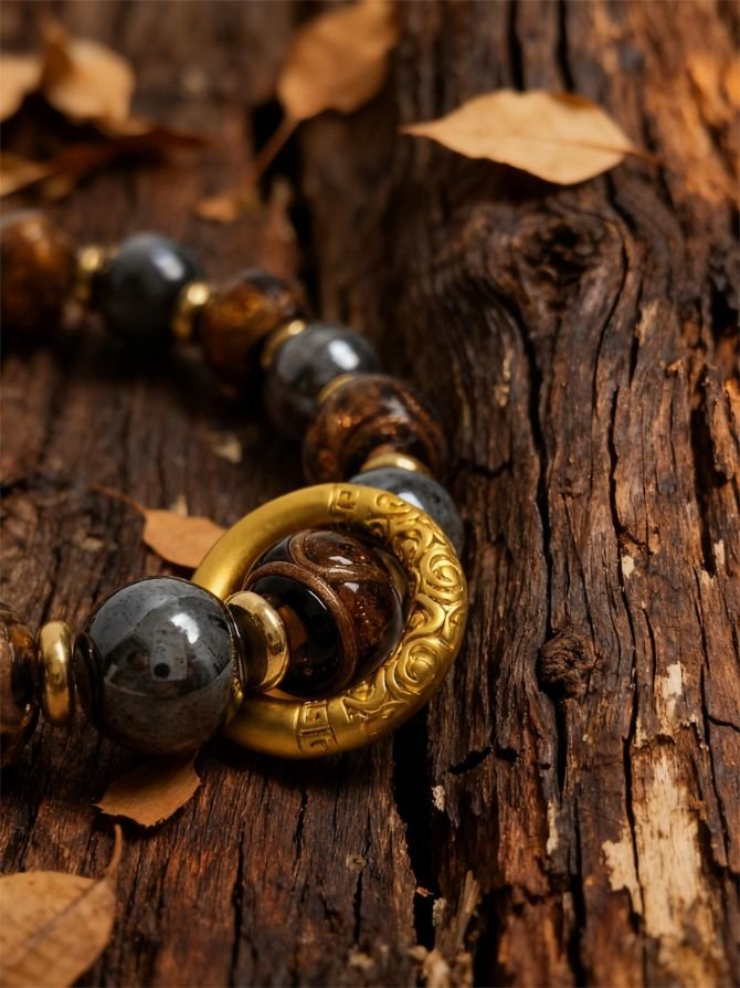 Gonggong’s After the Flood Incense-Ash Liuli Bracelet (10mm)