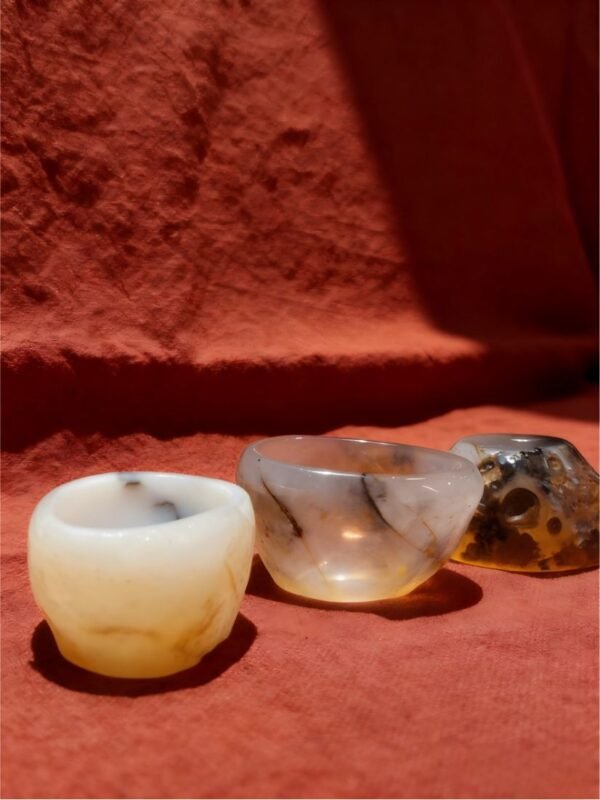 Agate Stillness Cups – Hand-carved Mineral Collectibles Stillness Agate Cups