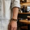 Pangu’s Earthheart Amber & Agarwood Bracelet with Phosphosiderite