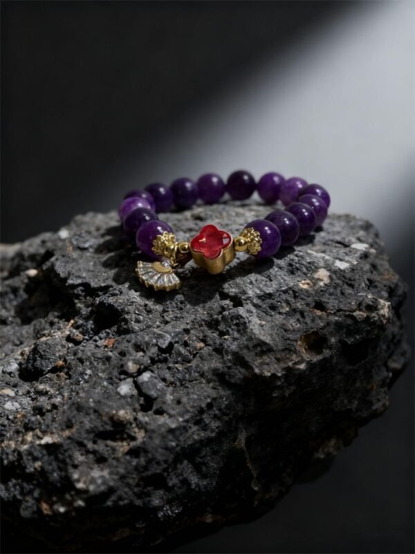 Nüwa’s Blessed Heart Amethyst Crystal Bracelet (11mm) Nüwa’s Blessed Heart Amethyst Crystal Bracelet (11mm)