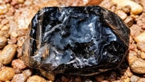 natural black gemstone agate