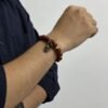 Xingtian’s Crimson Fury Red Agate Bracelet with Turquoise & Dzi (10mm) Xingtian’s Crimson Fury Red Agate Bracelet with Turquoise & Dzi (10mm)