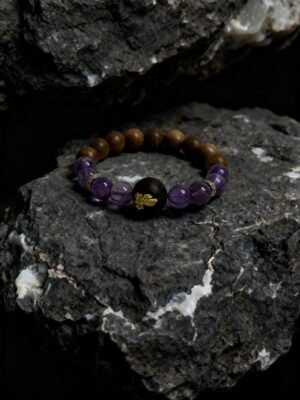 Nüwa’s Mother of Earth Amethyst Bracelet with Agarwood (11mm)