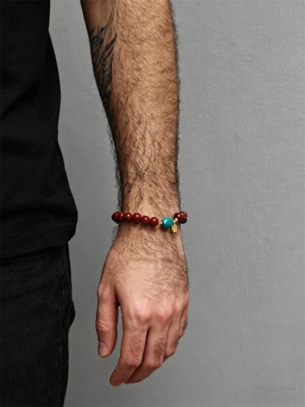Xingtian’s Steadfast Heart Red Agate Bracelet with Turquoise & Agarwood (10mm) Xingtian’s Steadfast Heart Red Agate Bracelet with Turquoise & Agarwood (10mm)