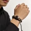 Gonggong’s Turbulent Black Dzi & Agarwood Pendant Necklace
