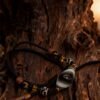 Gonggong’s Turbulent Black Dzi & Agarwood Pendant Necklace