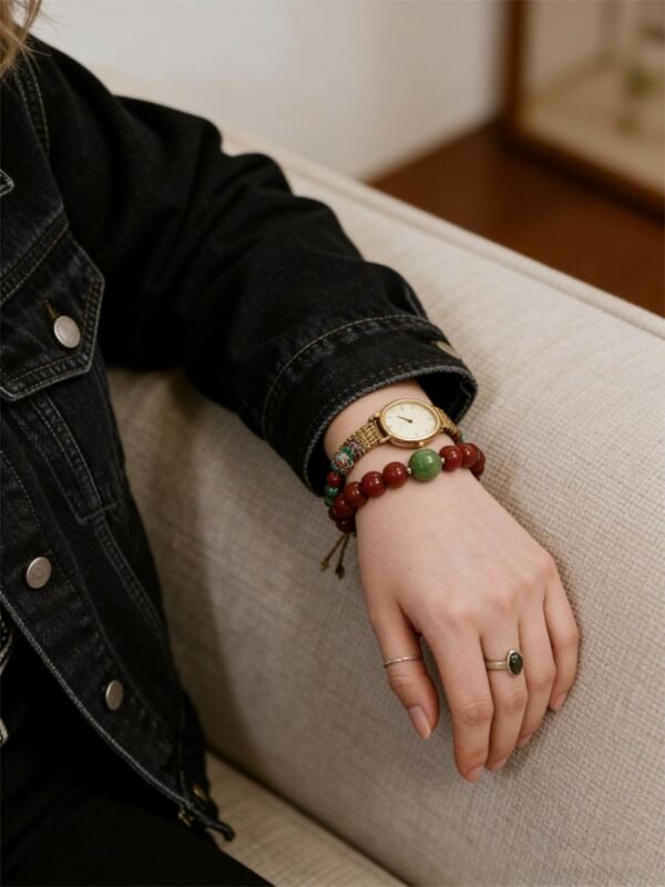 Xingtian’s Unyielding Core Red Agate Bracelet with Turquoise (10mm) Xingtian’s Unyielding Core Red Agate Bracelet with Turquoise (10mm)