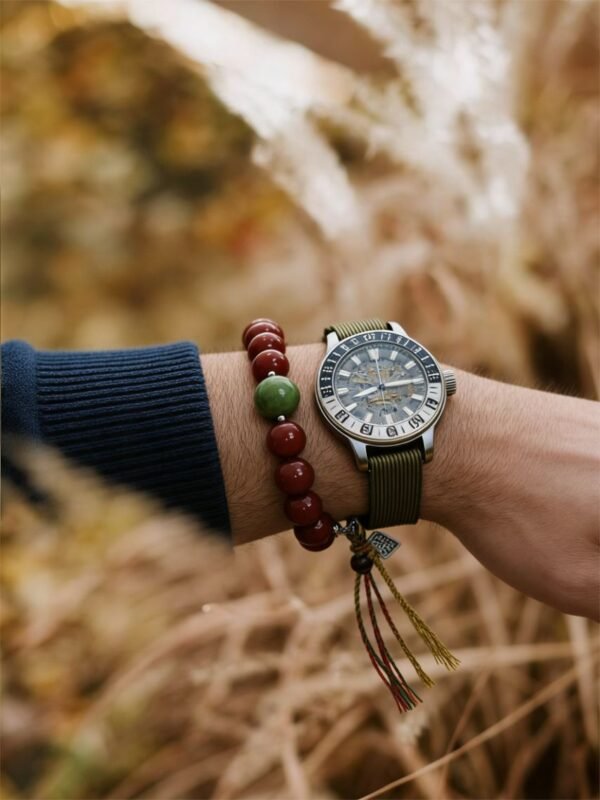 Xingtian’s Unyielding Core Red Agate Bracelet with Turquoise (10mm) Xingtian’s Unyielding Core Red Agate Bracelet with Turquoise (10mm)
