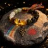Gonggong’s Turbulent Elemental Black Agate Bracelet with Liuli (10mm) Gonggong’s Turbulent Elemental Black Agate Bracelet with Liuli (10mm)